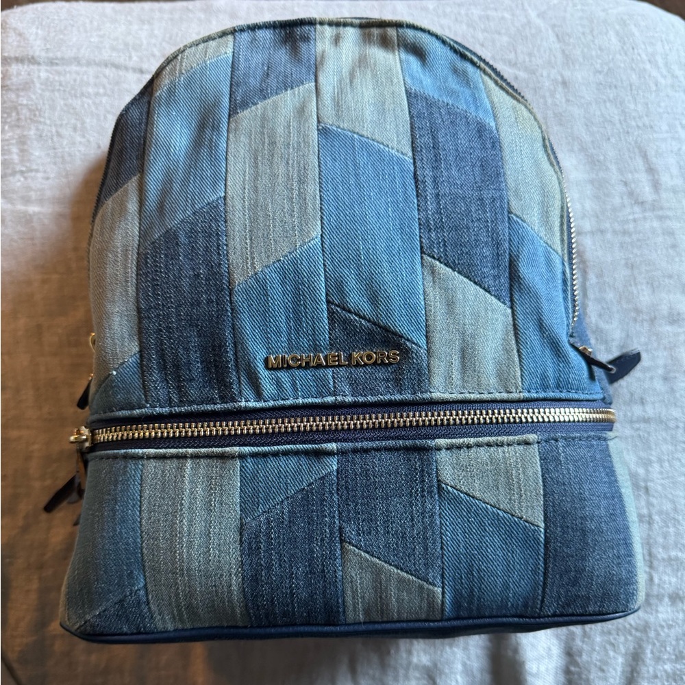 Michael Kors Chevron Denim Backpack